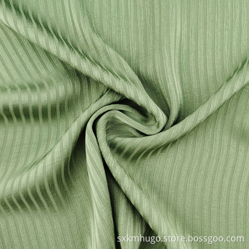 Silk Plain Dyed Jacquard Stripe Fabric for Pajamas